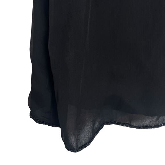 Women's Vintage Express International Silk Beaded Camisole  Goth Punk Top L - Picture 9 of 9